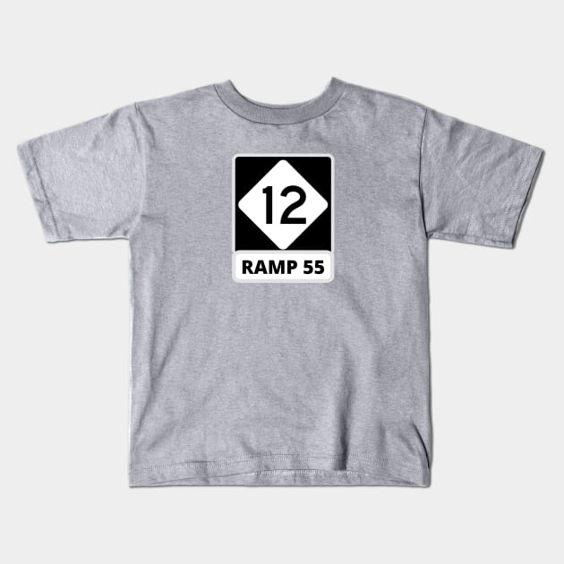 Ramp 55 Hatteras NC Kids T-Shirt by Trent Tides